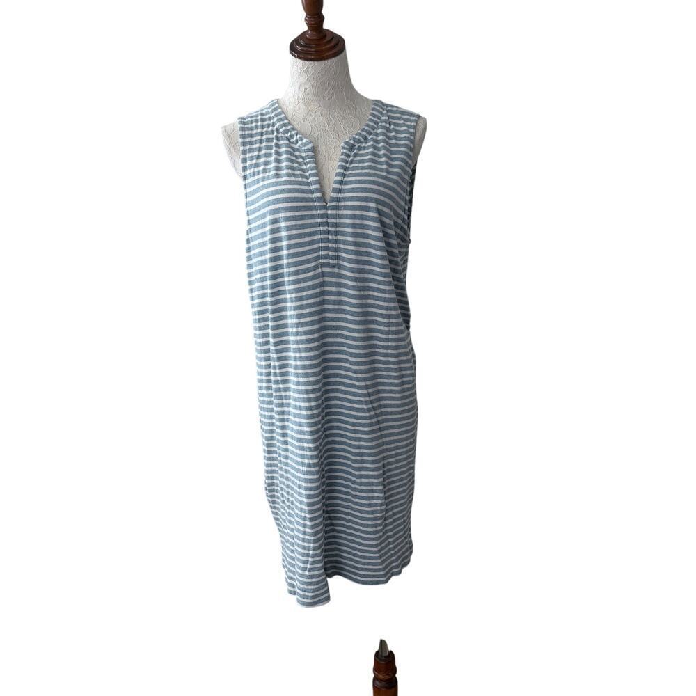 Jane and Delancey striped cotton dress size large Preppy coastal Beachy - Picture 2 of 8